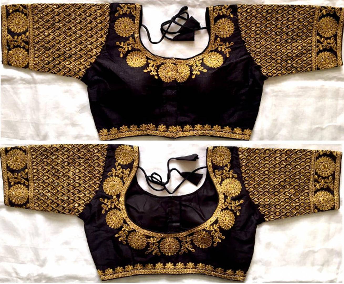 Phantom Silk Heavy Embroidered Readymade Blouse